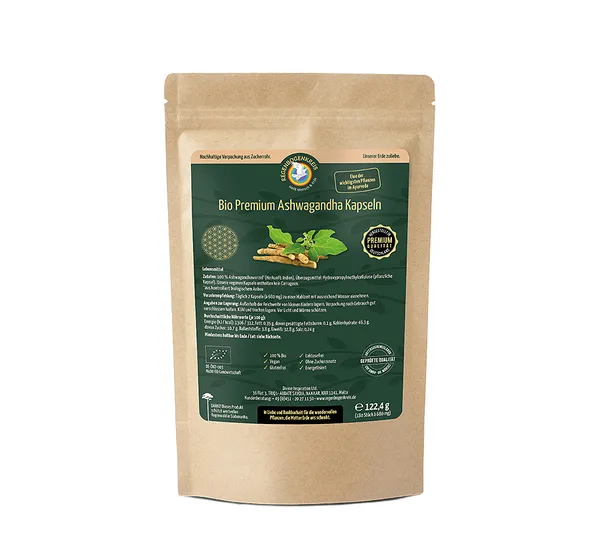 Bio Premium Ashwagandha Kapseln, 180 Kapseln, vegan