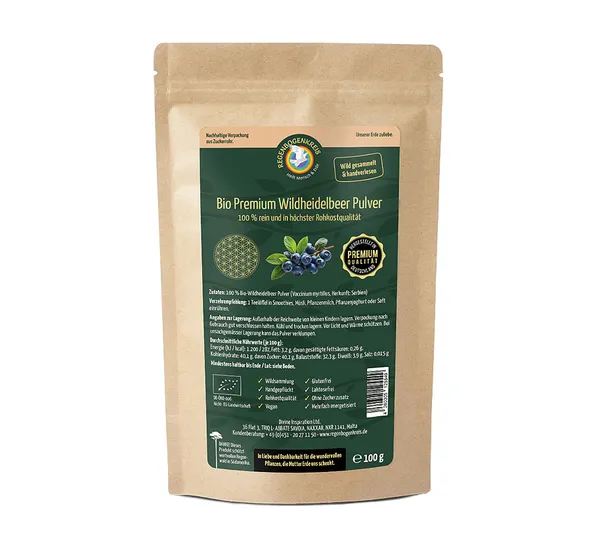 Bio Premium Wildheidelbeer Pulver, 100 g