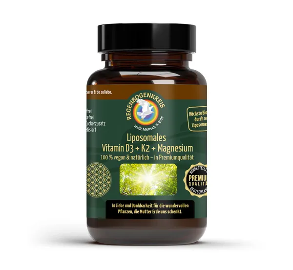 Premium Liposomales Vitamin D3+ K2 + Magnesium