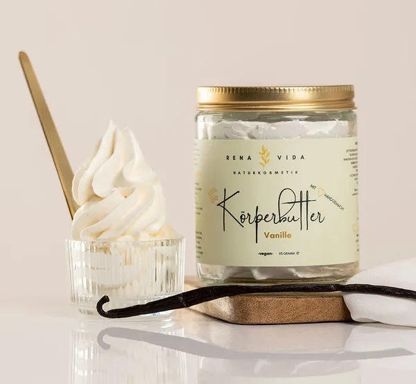 Bio Körperbutter Vanille für normale und trockene Haut