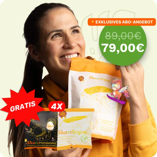 ShareOriginal® Pflaumen Abo – 1 Monatskur + 4 Friends Bags Gratis