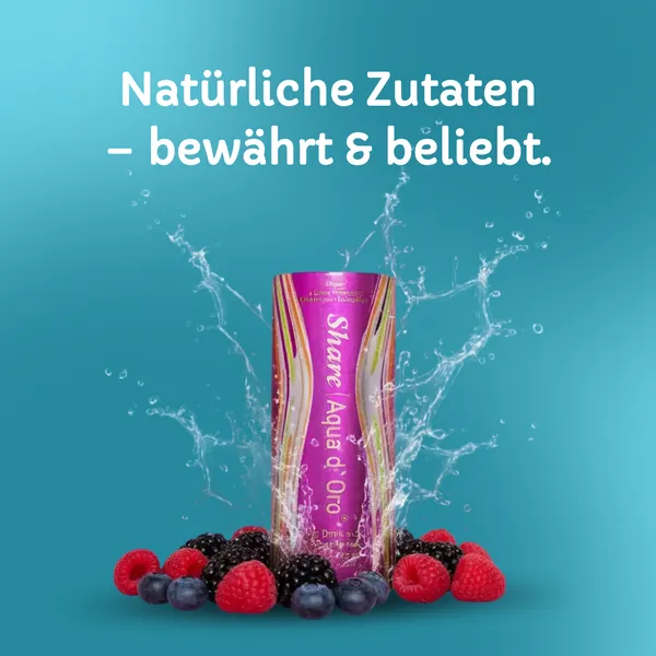 ShareAqua d’Oro® – Das Goldene Wasser (12 Dosen)