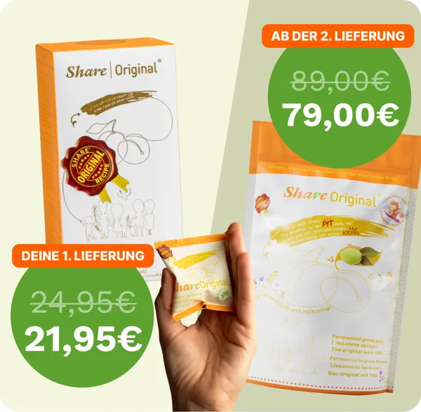 ShareOriginal® Pflaume Abo Starter – 30 Monate Fermentierte Japanische Pflaume